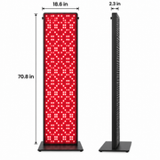 Azure AL5000 panel dimensions 70.8 inches high by 18.6 inches wide by 2.3 inches deep