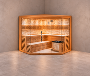 4 Person premium modern glass traditional sauna